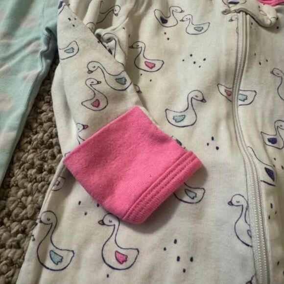 Bundle of 3 Cloud Island Infant Full Zip Sleepers 3-6 Month - Picture 2 of 4